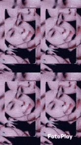 a collage of four photos of a woman with the word fotoplay on the bottom