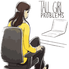 Tall Girl Problems With Desks - Tall GIF - Tall Tall Girl Problems Desk GIFs