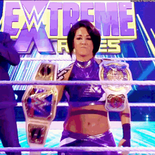 bayley wwe smack down womens champion womens tag team champions extreme rules