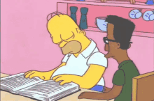 No Quiero Estudiar GIF - The Simpsons Library Studying GIFs