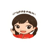 a cartoon girl wearing a red jacket that says ' a.k.f. ' on it