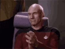 Picard Clap GIF - Picard Clap Star Trek GIFs