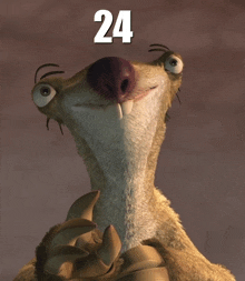 a picture of a cartoon character with the number 24 above him