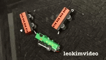 a video of a toy train with the name leokimvideo at the top