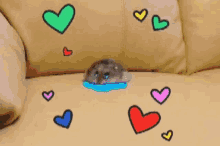 Hamster Crying Hearts Hamster Love GIF - Hamster Crying Hearts Hamster Love Softie Club GIFs