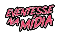 a logo for eventesse na midia in red and black