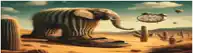a painting of an elephant standing on top of a shoe