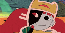 a cartoon character with a crown on his head and a red cape