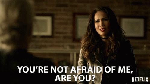 Youre Not Afraid Of Me Are You Mazikeen GIF - Youre Not Afraid Of Me Are You Mazikeen Maze GIFs