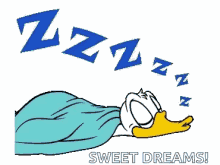 donald duck sleeping sweet dreams