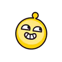a yellow smiley face with a big smile on it