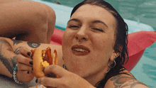 Eating Hot Dog Jenny GIF - Eating Hot Dog Jenny Lavalove GIFs