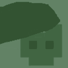 a green pixel art drawing of a turtle on a green background .