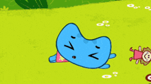 a cartoon character is crying with tears coming out of its eyes