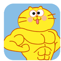 Muscles Cat Sticker - Muscles Cat Kitty Stickers