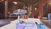 a video game with the word proelium on the bottom