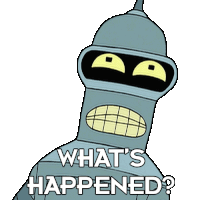 What'S Happened Bender Sticker - What'S Happened Bender Futurama Stickers