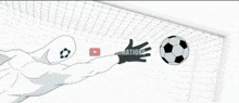 a blurred image of a soccer field with a soccer ball flying through the air