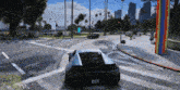 a car in a video game has a license plate that says ' jc ' on it