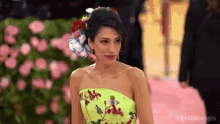 Flower Dress Pose GIF - Flower Dress Pose Huma Abedin GIFs