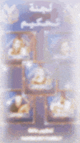 a blurry picture with arabic writing on the bottom right