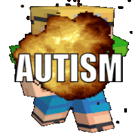 a pixel art drawing of a person with autism