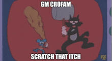 gm crofam scratch that itch is written on the screen