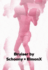 bruiser by schoony + elmonx shows a woman wearing pink shorts and boxing gloves