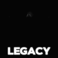 a logo that says legacy on it in white