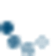 a blurred image of a blue object on a white background .