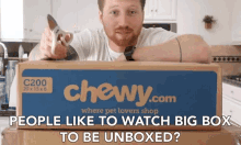 People Like To Watch Big Box To Be Unboxed Unboxing GIF
