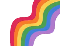 a colorful rainbow with the word hel written on it