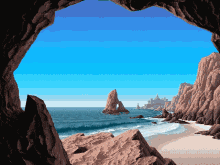 beach summer nature pixel art