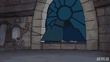 a cartoon of a man laying on the floor with netflix written on the bottom