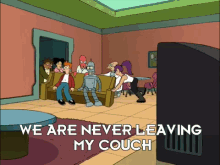 Couch Neverleaving GIF - Couch Neverleaving Futurama GIFs
