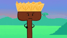 a gumball machine and a brush with a crown on their head