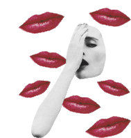 Kiss Lipstick Sticker - Kiss Lipstick Lips Stickers
