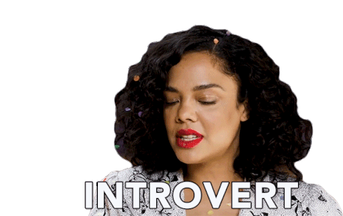 Introvert Shy Sticker - Introvert Shy Loner Stickers