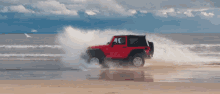 Riding Jeep On Beach Jeep In Water GIF - Riding Jeep On Beach Jeep In Water Going For A Drive GIFs