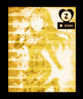 a picture of a girl with a zcash logo