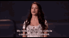 She Has Hobbies GIF - Pitch Perfect Hobbies Auditions GIFs