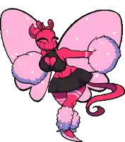 a pixel art drawing of a devil cheerleader