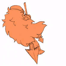 a drawing of a cartoon character holding a sword