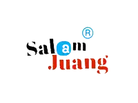 a logo for salam juang with a blue r on it