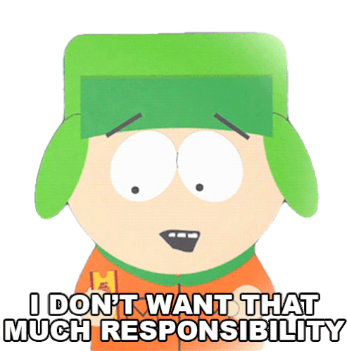 I Dont Want That Much Responsibility Kyle Broflovski Sticker - I Dont Want That Much Responsibility Kyle Broflovski Southpark Stickers