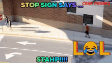 Stop Sign Stop It GIF - Stop Sign Stop It Lollipop GIFs