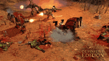 a video game called definitive edition is being played in the desert
