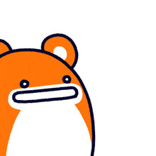 a cartoon drawing of a bear covering its face with a hand
