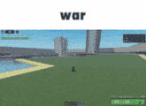 a screenshot of a video game with the word war on the bottom