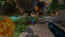 a screenshot of a minecraft game with the time of 7:47 pm on the screen